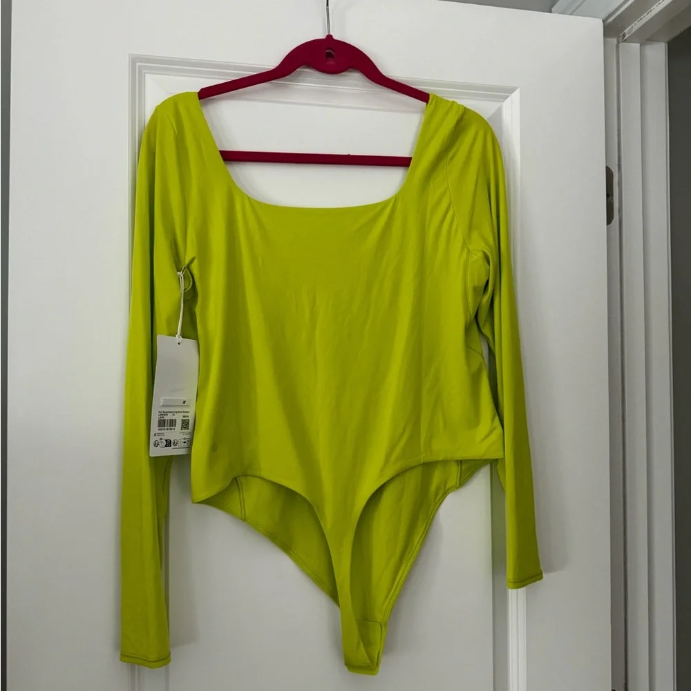 NWT Lululemon Wundermost Ultra Soft Nulu Square Neck Ling Sleeve Bodysuit XL